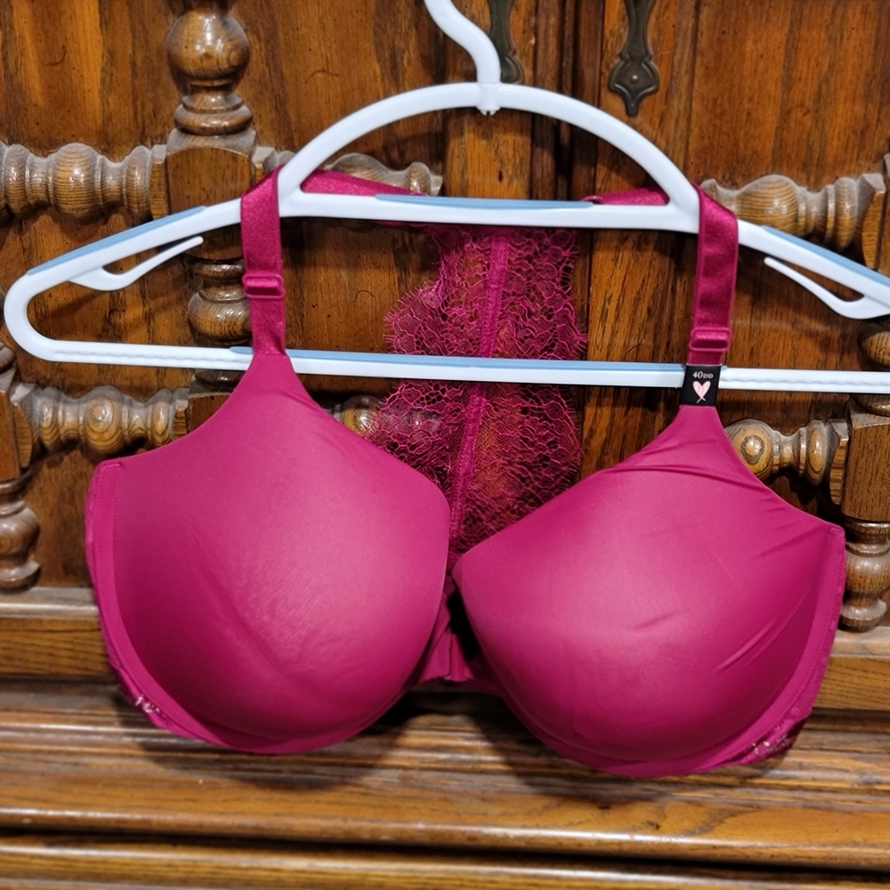 Elegant Pink Lace Women's Bra